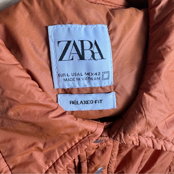 RARE High Quality Zara Man’s Quilted Shirt Jacket Shacket Pockets, lightweight L - Picture 10 of 13